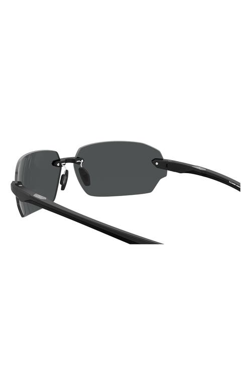 Shop Under Armour Fire 71mm Geometric Sunglasses In Matte Black/grey Oleophobic