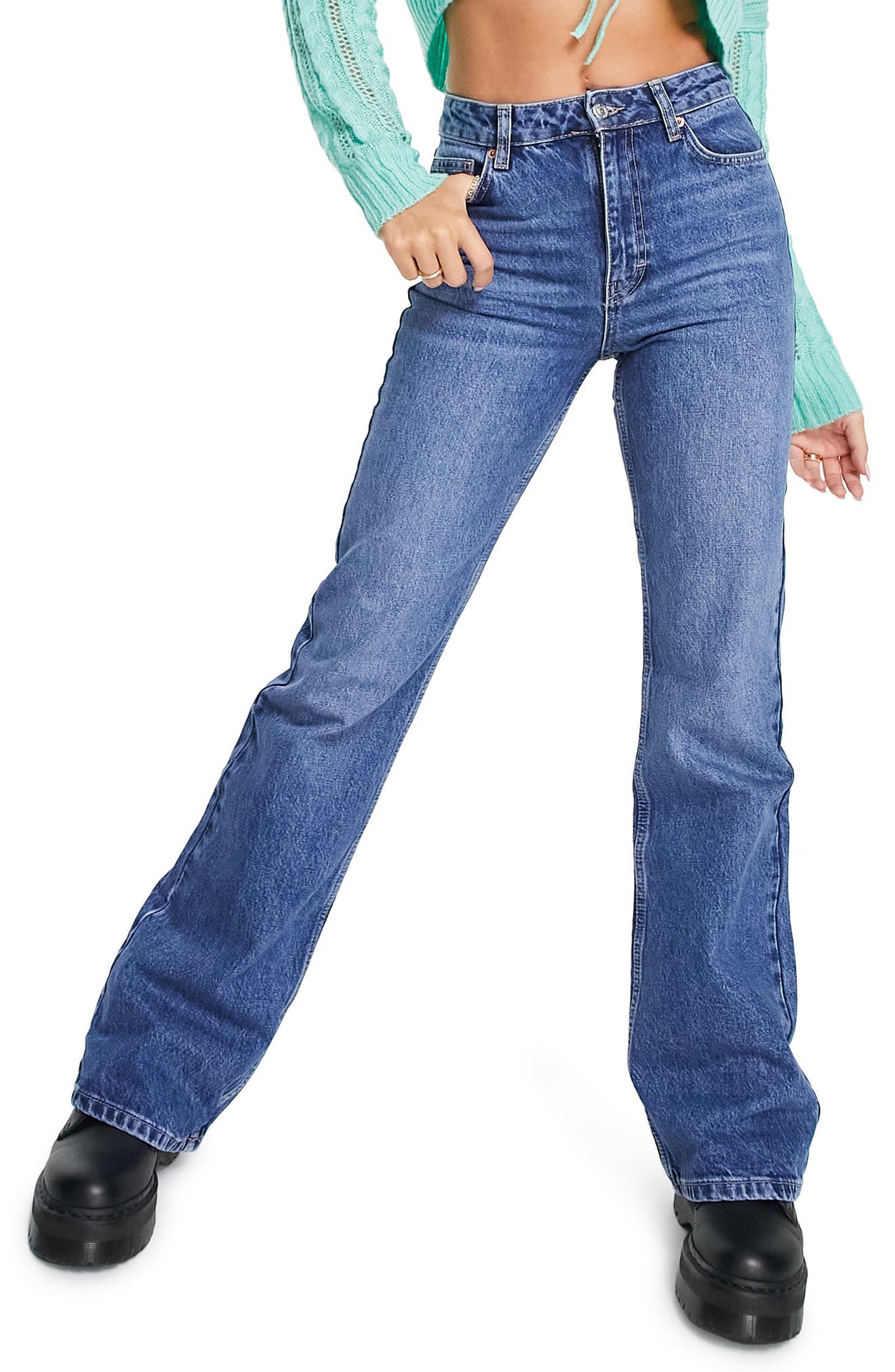 Topshop '90s Nonstretch Flare Jeans 