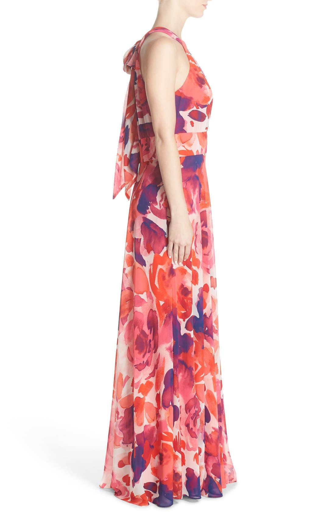 eliza j floral print halter maxi dress