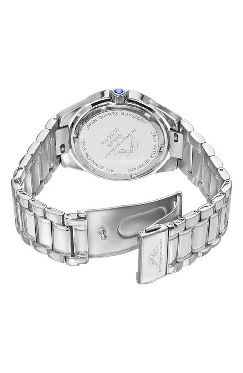 Shop Porsamo Bleu Guilia Interchangeable Strap Watch, 37mm In Silver/white/baby Pink