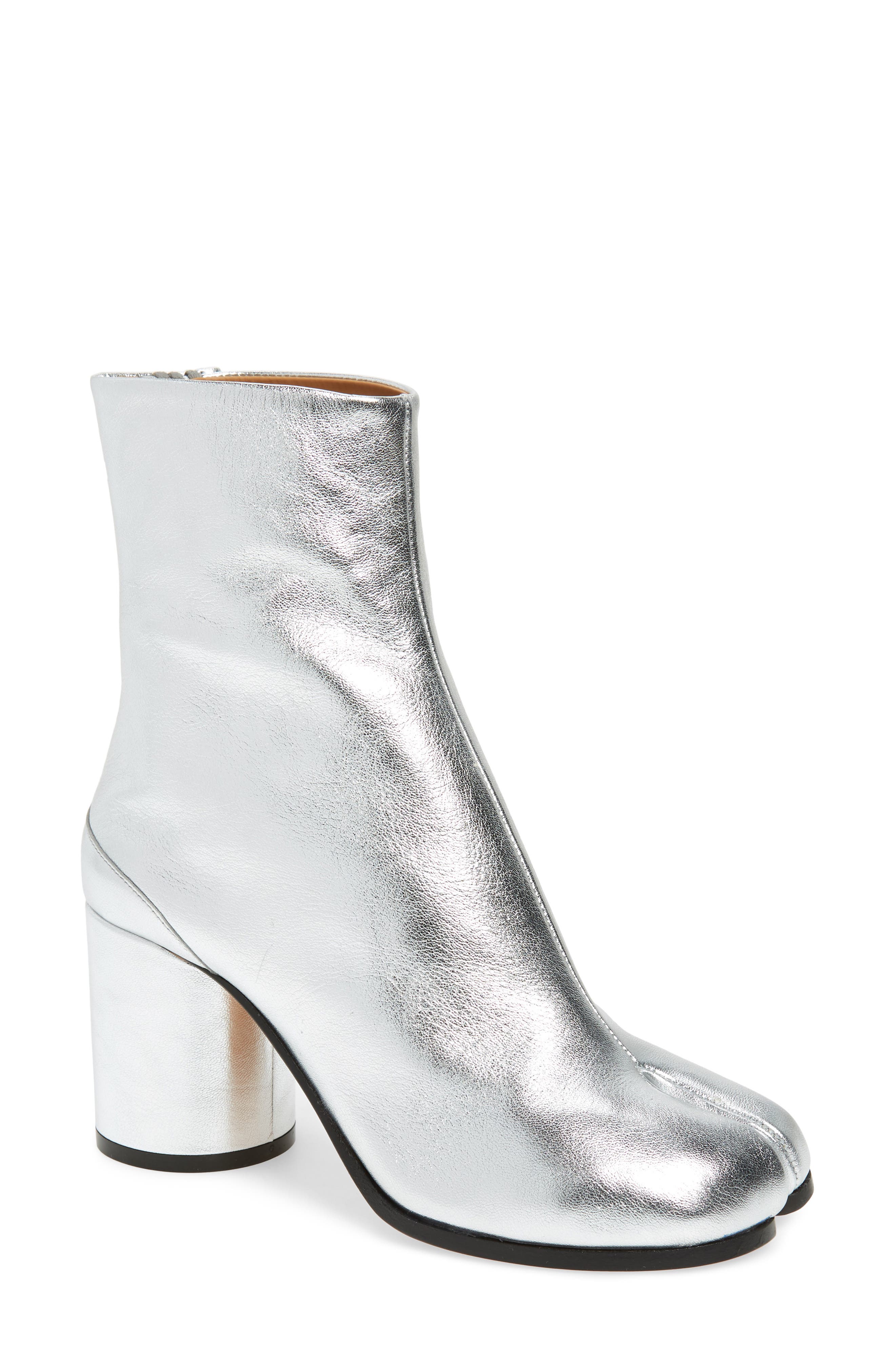 maison margiela silver tabi boots