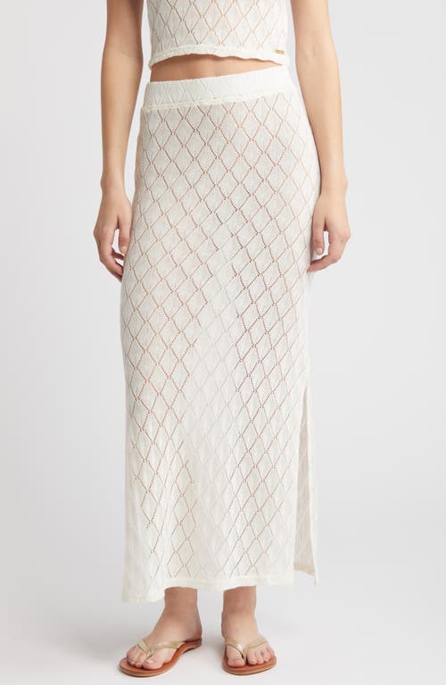 'Billabong Summer Side Collection Only You Knit Maxi Skirt in Salt Crystal