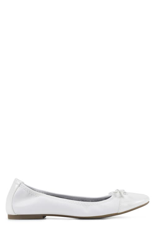 Shop White Mountain Footwear Sunnyside Ii Ballet Flat In White/white/patent