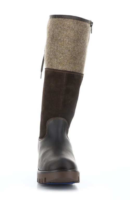 Shop Bos. & Co. Goose Primaloft® Waterproof Boiled Wool Mid Calf Boot In Dark Brown/coffee Saddle