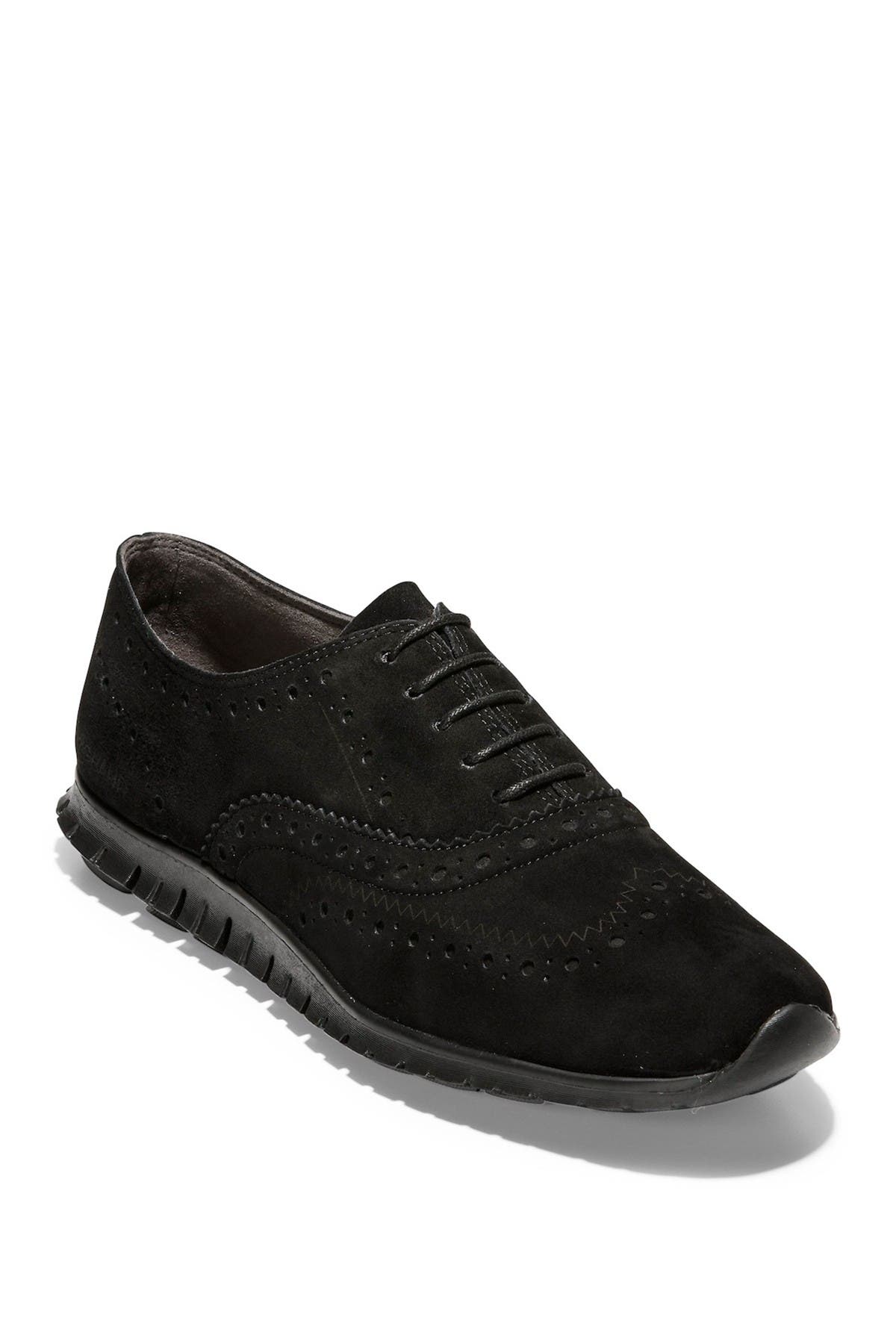 cole haan zerogrand black wingtip oxfords