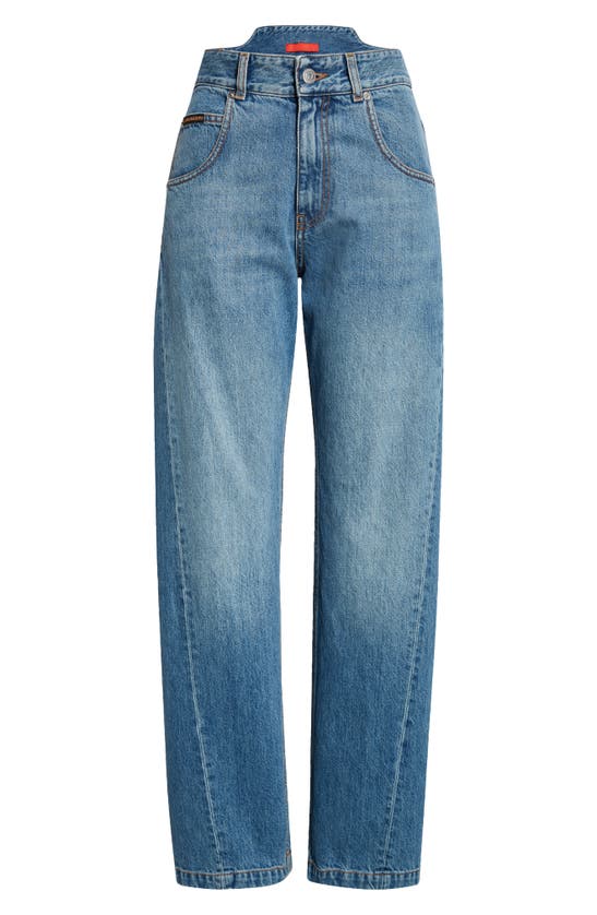 Shop Commission Shift Straight Leg Jeans In Medium Wash