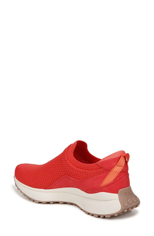 Ryka Jumpstart Womens Knit Arch Support Slip-on Sneakers In Cayenne Red