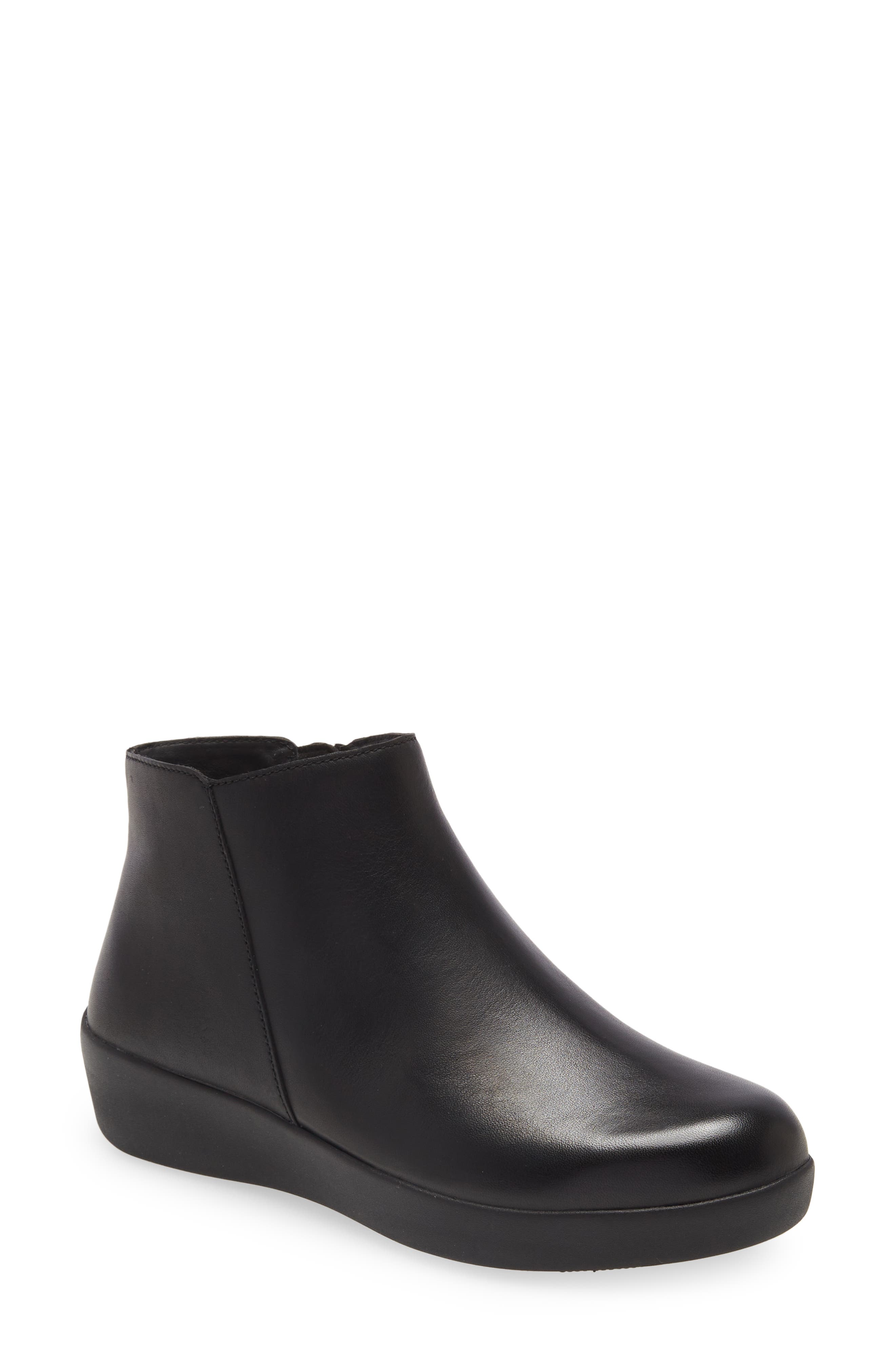 fitflop black leather boots