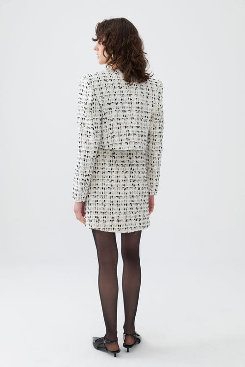Shop Nocturne Tweed Mini Skirt In Multi-colored