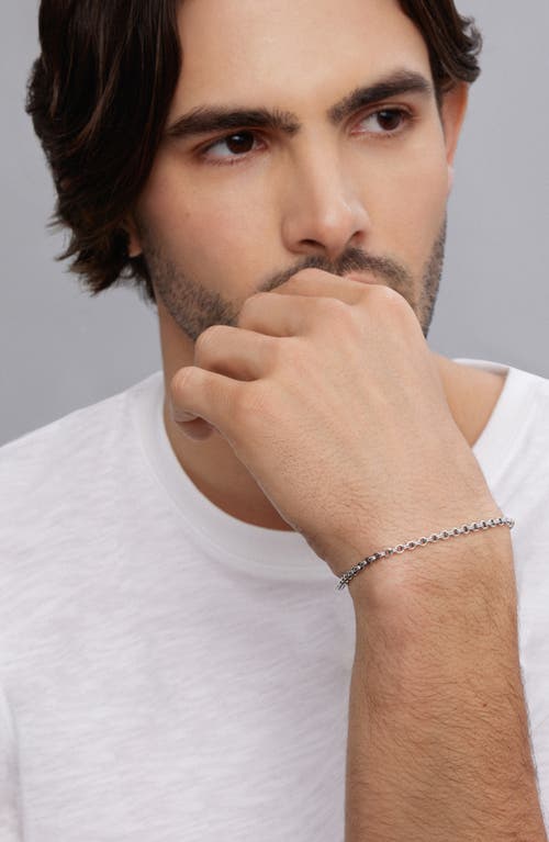 Lagos Anthem Double Link Chain Bracelet In Silver
