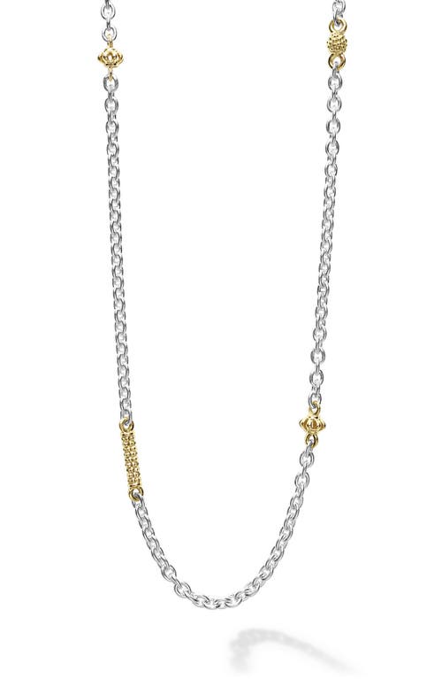 Lagos 'caviar Icon' Chain Necklace In Silver/gold