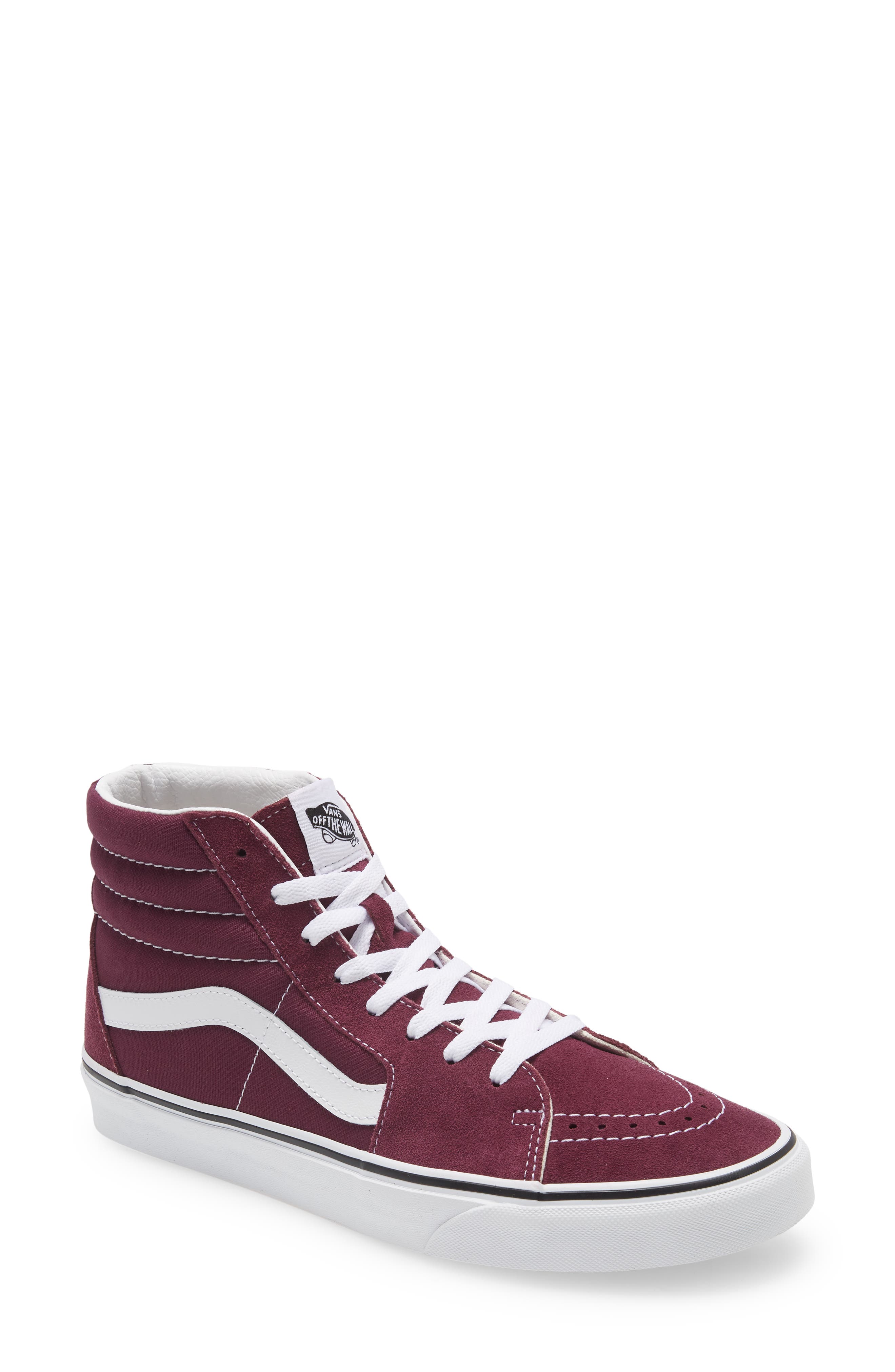 burgundy high top vans journeys