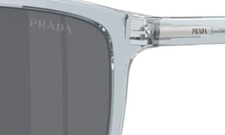 Prada 58mm Rectangular Sunglasses In Grey