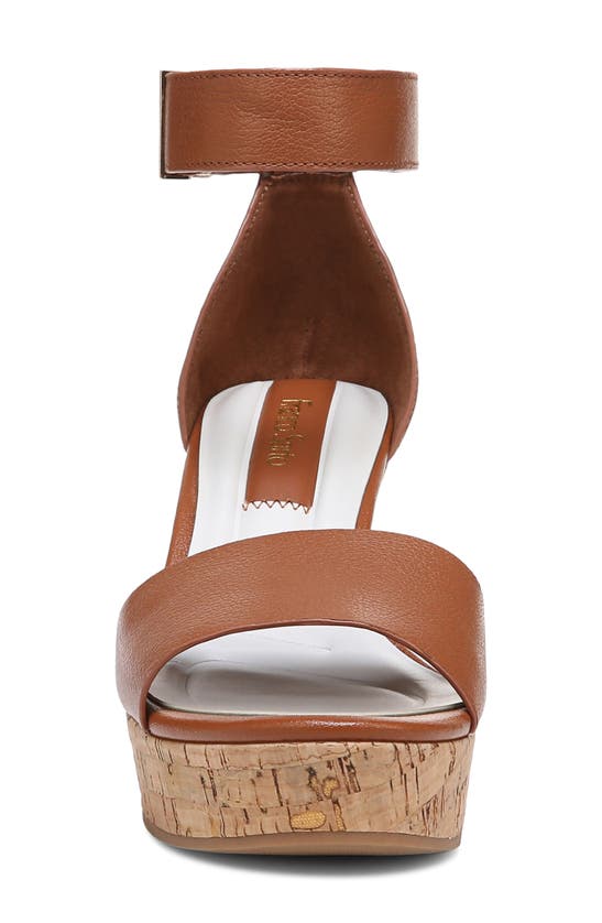 Shop Franco Sarto Clemens Ankle Strap Wedge Sandal In Cognac