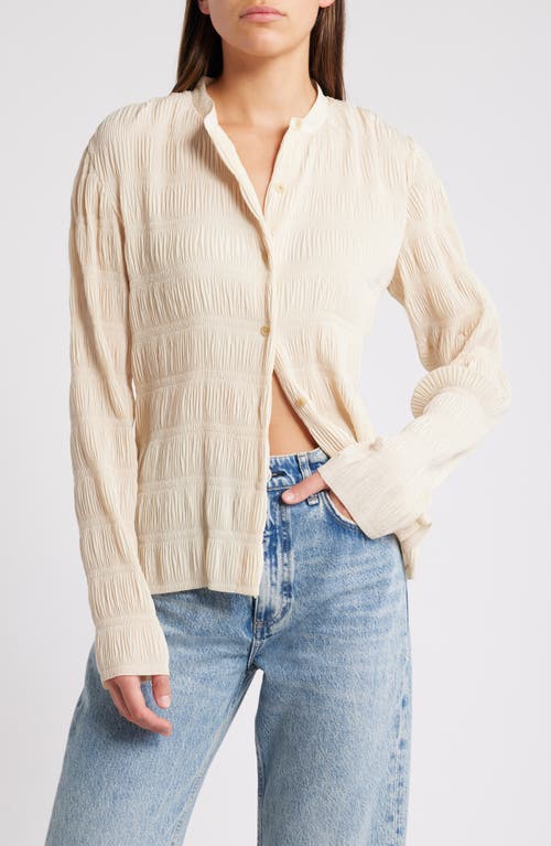 Shop Rag & Bone Belle Shirred Top In Ivory