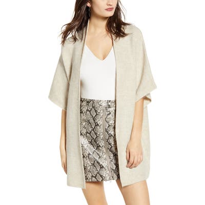 Leith Open Front Dolman Sleeve Cardigan, Beige