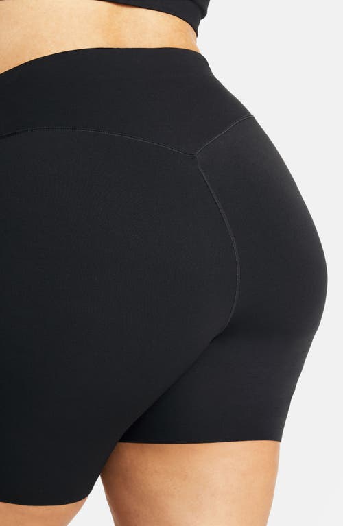 Shop Nike Zenfy Gentle Support High Waist Bike Shorts In Black/black