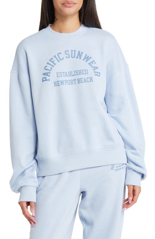 PacSun Logo Graphic Crewneck Sweatshirt in Kentucky Blue