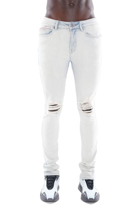 Shop Cult Of Individuality Punk Distressed Super Skinny Jeans In Foil