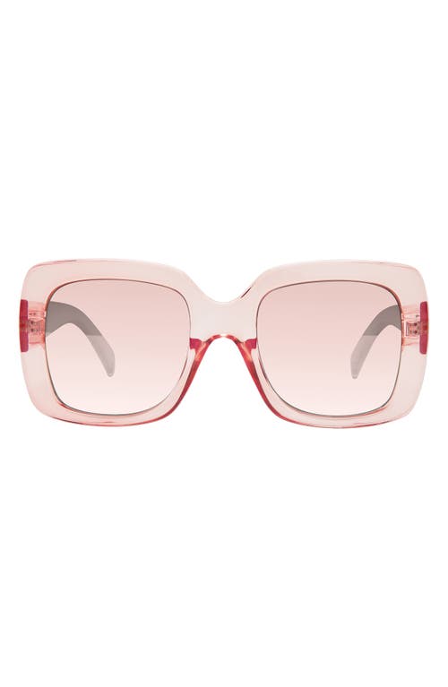 Shop Kurt Geiger London 53mm Square Sunglasses In Crystal Blush/blush Flash