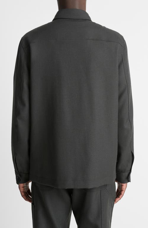 Vince Tropical Wool Field Jacket In Black