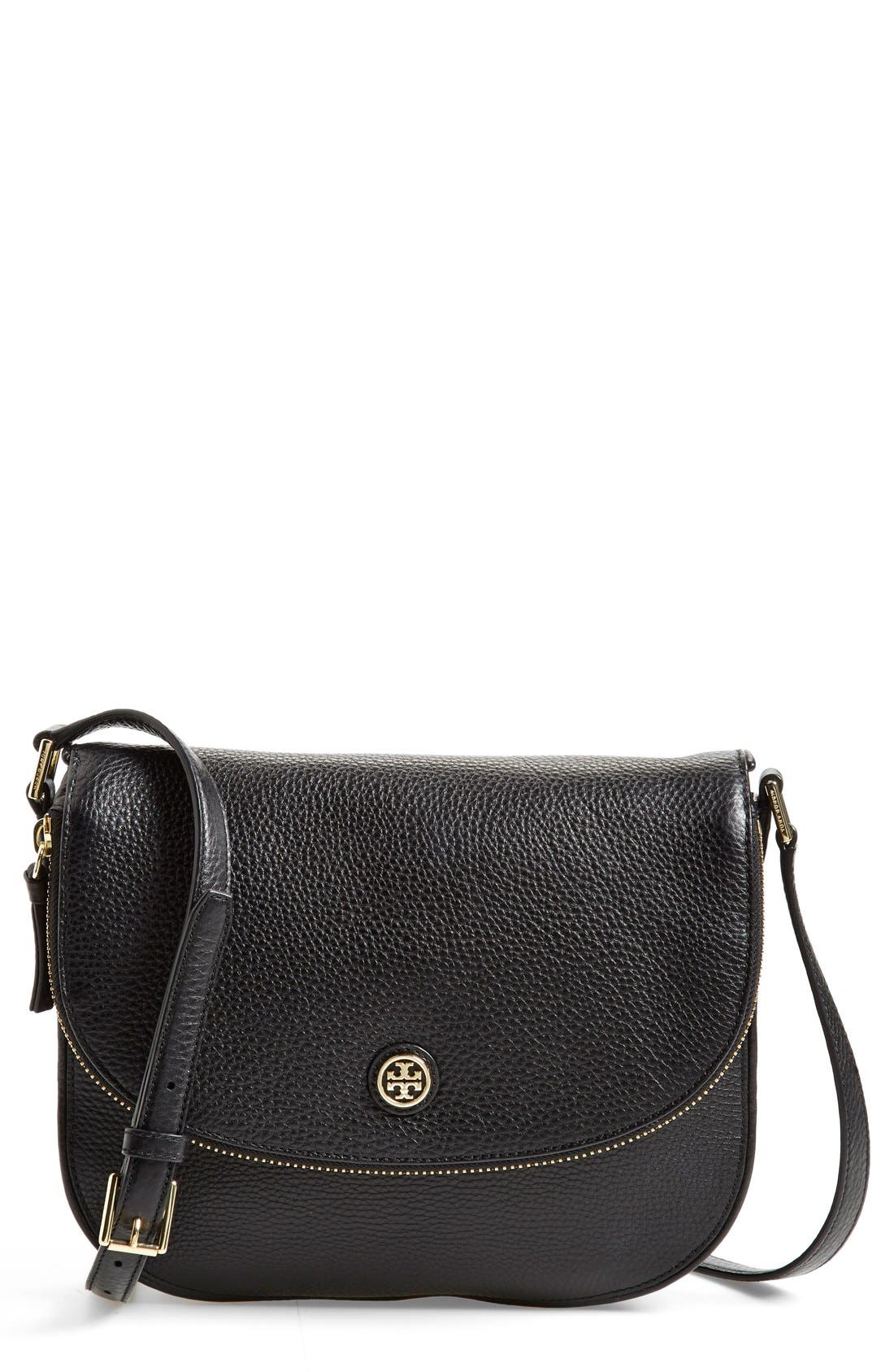 tory burch pebbled leather shoulder bag