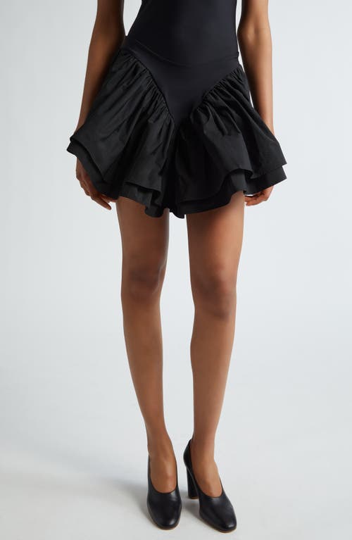 Vaquera Pouf Tiered Miniskirt in Black at Nordstrom, Size X-Large