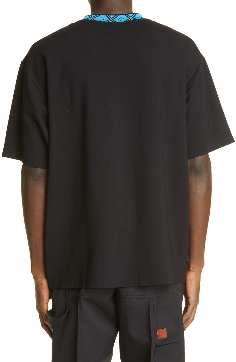 Acne Studios Jacquard Crewneck Relaxed Fit T-Shirt, Alternate, color, 