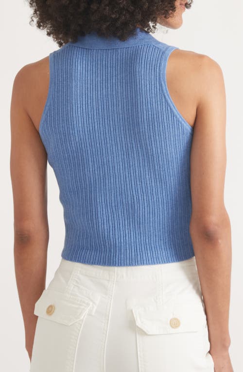 Marine Layer Amelia Cropped Tank Top In Coronet