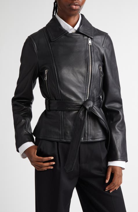 Blanknyc denim faux leather trim long hooded jacket best sale