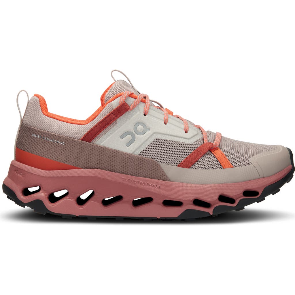 On Cloudhoriz Hiking Shoe In Fog/mahogany