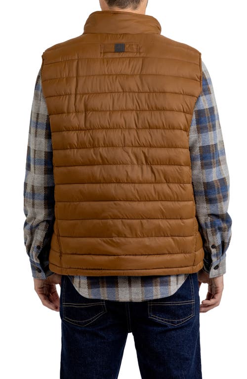 Shop Rainforest Water Resistant Quilted Vest In Toffee Dusk