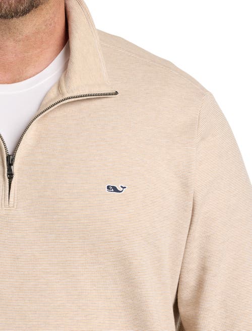 Vineyard Vines Big & Tall Saltwater 1/4-zip Pullover In Officer Khaki