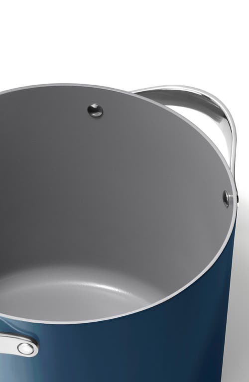 Caraway Nonstick Ceramic 12-quart Stockpot With Lid In Navy