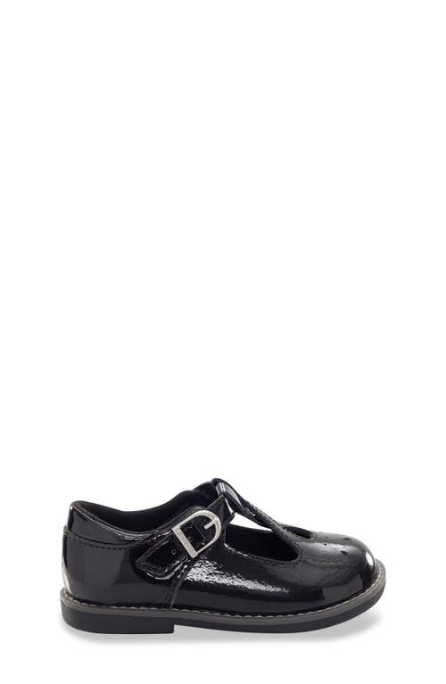 Stride Rite Kids' Susie T-strap Flat In Black Patent