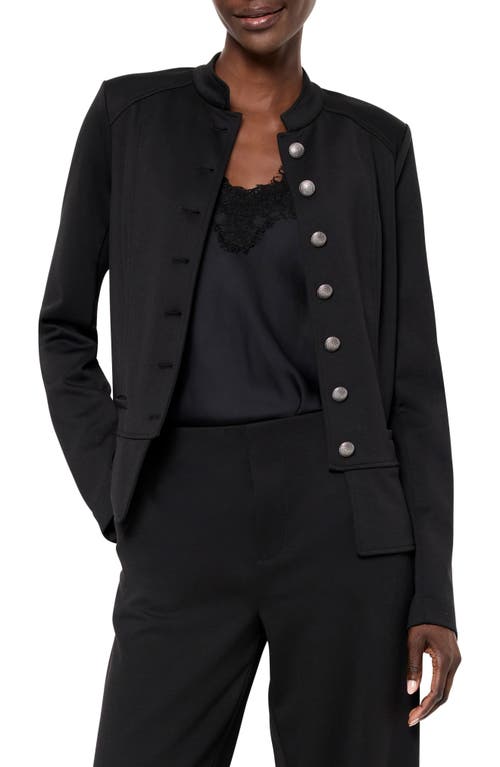 Shop Nic + Zoe Nic+zoe Ponte Jacket In Black Onyx