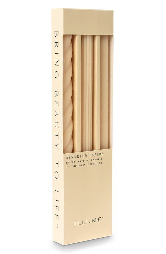 Illume Assorted 3-pack Taper Candles In Isla Lily