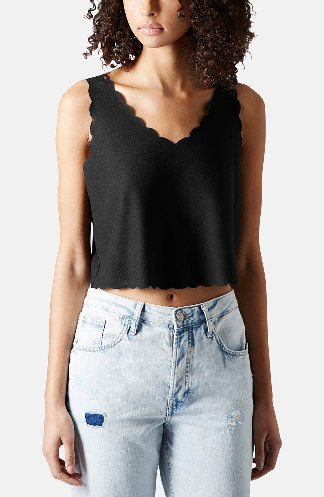 Scalloped Hem Crop Tank Nordstrom