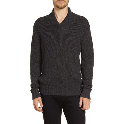 French Connection Marled Shawl Collar Sweater, Grey