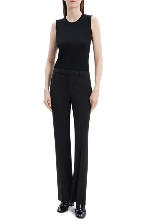 Shop Theory Slim Fit Stretch Wool Trousers In Black