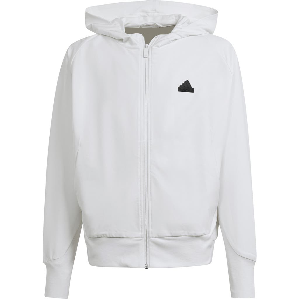 Adidas Originals Adidas Kids' Sportswear Z.n.e. Woven Zip Hoodie In White/black