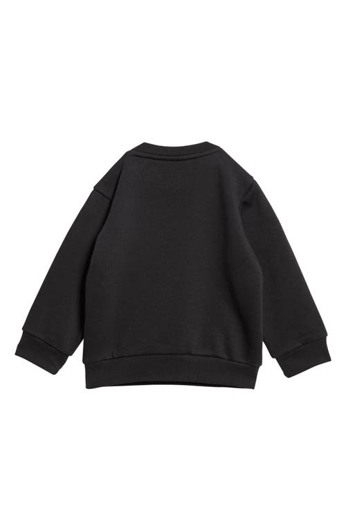 Adidas Originals Adidas Trefoil Essentials Crewneck Sweatshirt & Joggers Set In Black
