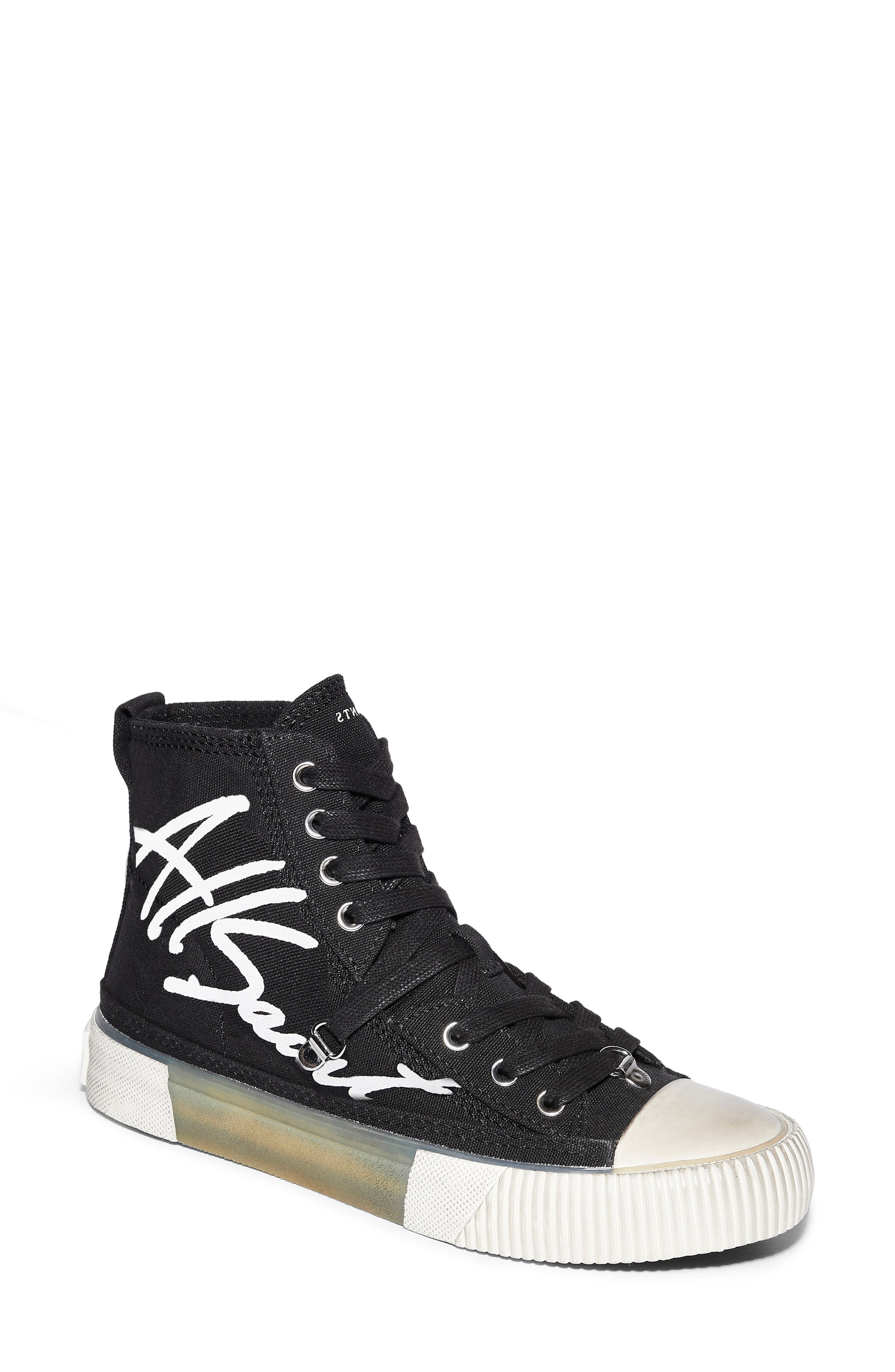 AllSaints Women's Tana Metallic High Top Sneakers