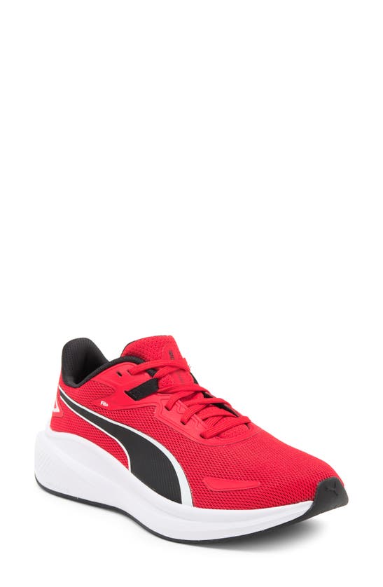Puma Skyrocket Lite Running Shoe In For All Time Red- Black