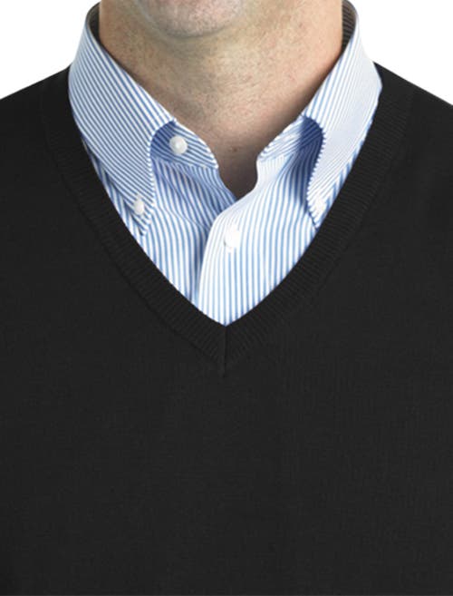Harbor Bay By Dxl V-neck Pullover In Black