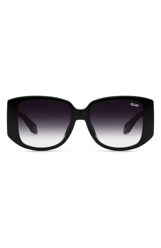 QUAY WHO IS SHE 50MM SQUARE SUNGLASSES