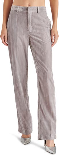 Steve Madden Apparel Women's Mercer Crushed Velvet Pant, Silver, X-Small :  : Clothing, Shoes & Accessories