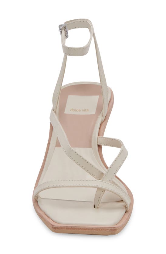 Shop Dolce Vita Gemini Ankle Strap Wedge Sandal In Ivory Leather