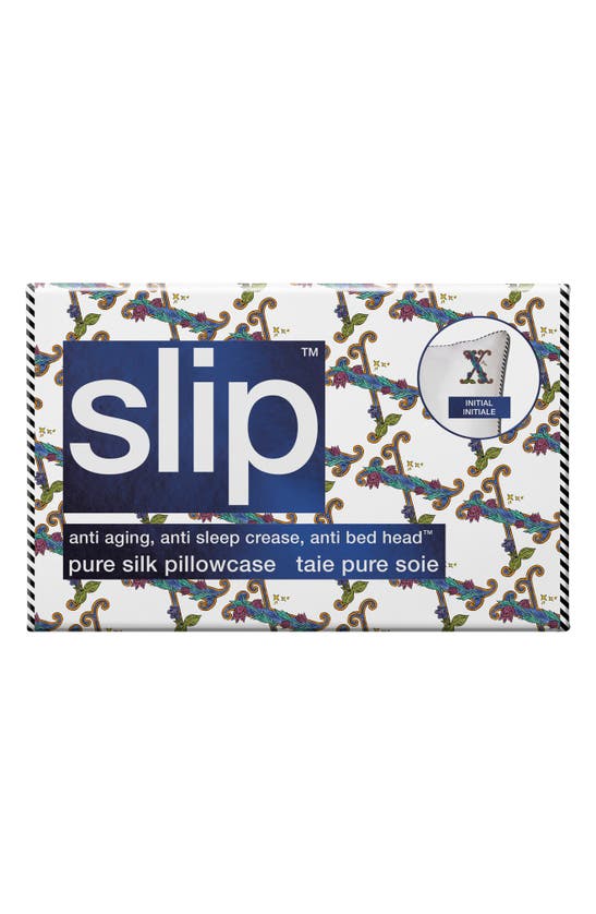 Slip Embroidered Pure Silk Queen Pillowcase In X
