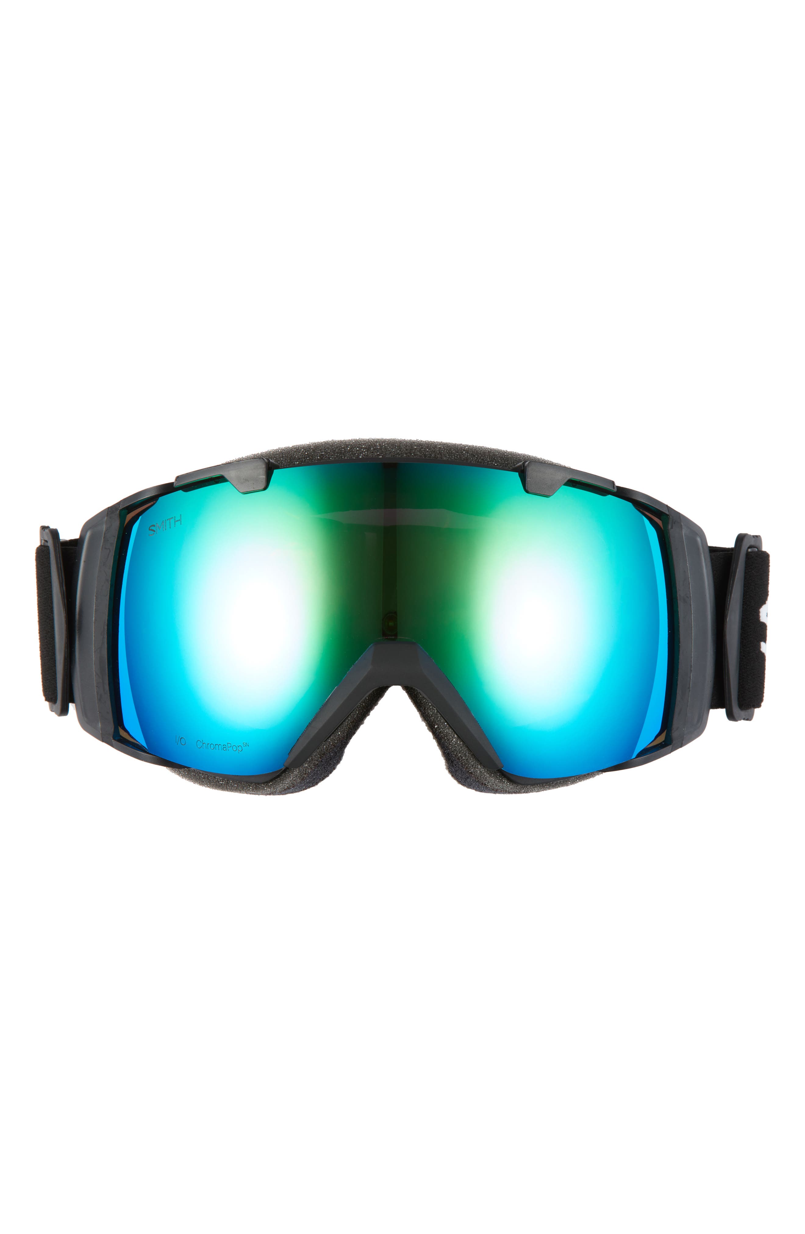 Smith Sport I/o 182mm Snow Goggles In Black/sun Green Mirror